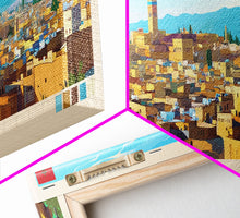 Carregar imagem no visualizador da galeria, Fez, Morocco Travel Poster Panoramic Canvas Print, Fez, Morocco Painting, Morocco Art, Fez Travel Art, Guest Room Painting