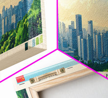 Carregar imagem no visualizador da galeria, Foshan, China Panoramic Travel Poster Canvas Print, Foshan, China Painting, China Art, Foshan Panoramic Travel Art, Travel Painting