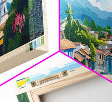 Load image into Gallery viewer, Panoramic Travel Poster Ibague, Colombia Canvas Print, Ibague, Colombia Painting, Colombia Art, Ibague Travel Art, Guest Room Painting
