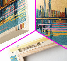 Carregar imagem no visualizador da galeria, Abu Dhabi, United Arab Emirates Panoramic Canvas Print, Abu Dhabi, United Arab Emirates Painting, United Arab Emirates Art, Abu Dhabi Travel Poster, Travel Art, Housewarming Gift
