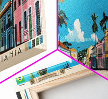 Load image into Gallery viewer, Aparecida de Goiania, Brazil Panoramic Canvas Print, Aparecida de Goiania, Brazil Painting, Brazil Art, Aparecida de Goiania Travel Poster, Travel Art, Guest Room Painting