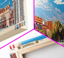 Load image into Gallery viewer, Arequipa, Peru Panoramic Canvas Print, Arequipa, Peru Painting, Peru Art, Arequipa Travel Poster, Travel Art, Guest Room Painting