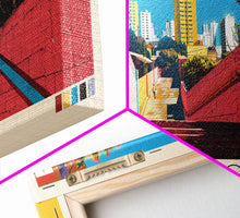 Load image into Gallery viewer, Asuncion, Paraguay Panoramic Canvas Print, Asuncion, Paraguay Painting, Paraguay Art, Asuncion Travel Poster, Travel Art, Living Room Painting