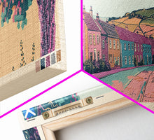 Load image into Gallery viewer, Ayr, Scotland Panoramic Canvas Print, Ayr, Scotland Painting, Scotland Art, Ayr Travel Poster, Travel Art, Guest Room Painting