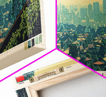 Load image into Gallery viewer, Bandung, Indonesia Panoramic Canvas Print, Bandung, Indonesia Painting, Indonesia Art, Bandung Travel Poster, Travel Art, Housewarming Gift