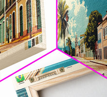 Load image into Gallery viewer, Belem, Brazil Panoramic Canvas Print, Belem, Brazil Painting, Brazil Art, Belem Travel Poster, Travel Art, Housewarming Gift