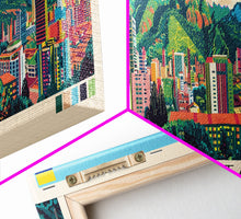 Load image into Gallery viewer, Bogota, Colombia Panoramic Canvas Print, Bogota, Colombia Painting, Colombia Art, Bogota Travel Poster, Travel Art, Living Room Painting