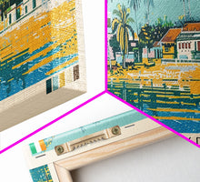 Load image into Gallery viewer, Bouake, Ivory Coast Panoramic Canvas Print, Bouake, Ivory Coast Painting, Ivory Coast Art, Bouake Travel Poster, Travel Art, Guest Room Painting