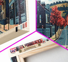 Load image into Gallery viewer, Bradford, England Panoramic Canvas Print, Bradford, England Painting, England Art, Bradford Travel Poster, Travel Art, Vacation Gift