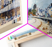 Load image into Gallery viewer, Bray, Ireland Panoramic Canvas Print, Bray, Ireland Painting, Ireland Art, Bray Travel Poster, Travel Art, Guest Room Painting