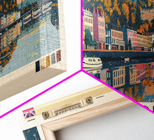 Load image into Gallery viewer, Bristol, England Panoramic Canvas Print, Bristol, England Painting, England Art, Bristol Travel Poster, Travel Art, Housewarming Gift