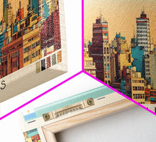 Carregar imagem no visualizador da galeria, Buenos Aires, Argentina Panoramic Canvas Print, Buenos Aires, Argentina Painting, Argentina Art, Buenos Aires Travel Poster, Travel Art, Guest Room Painting