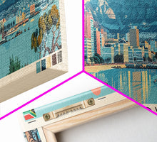 Carregar imagem no visualizador da galeria, Cape Town, South Africa Panoramic Canvas Print, Cape Town, South Africa Painting, South Africa Art, Cape Town Travel Poster, Travel Art, Housewarming Gift