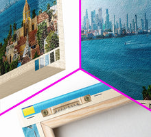 Cargar imagen en el visor de la galería, Cartagena, Colombia Panoramic Canvas Print, Cartagena, Colombia Painting, Colombia Art, Cartagena Travel Poster, Travel Art, Housewarming Gift