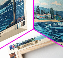 Cargar imagen en el visor de la galería, Central Coast, Australia Panoramic Canvas Print, Central Coast, Australia Painting, Australia Art, Central Coast Travel Poster, Travel Art, Vacation Gift