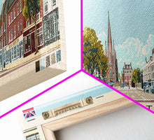 Cargar imagen en el visor de la galería, Chichester, England Panoramic Canvas Print, Chichester, England Painting, England Art, Chichester Travel Poster, Travel Art, Housewarming Gift