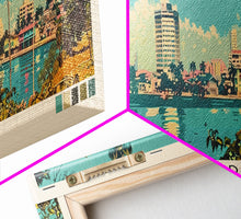 Cargar imagen en el visor de la galería, Conakry, Guinea Panoramic Canvas Print, Conakry, Guinea Painting, Guinea Art, Conakry Travel Poster, Travel Art, Vacation Gift