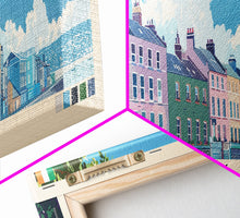 Cargar imagen en el visor de la galería, Cork, Ireland Panoramic Canvas Print, Cork, Ireland Painting, Ireland Art, Cork Travel Poster, Travel Art, Guest Room Painting