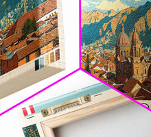Carregar imagem no visualizador da galeria, Cusco, Peru Panoramic Canvas Print, Cusco, Peru Painting, Peru Art, Cusco Travel Poster, Travel Art, Guest Room Painting