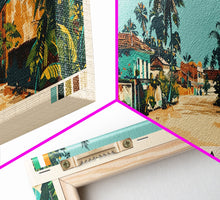 Load image into Gallery viewer, Daloa, Ivory Coast Panoramic Canvas Print, Daloa, Ivory Coast Painting, Ivory Coast Art, Daloa Travel Poster, Travel Art, Living Room Painting