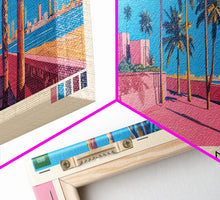 Load image into Gallery viewer, Dammam, Saudi Arabia Panoramic Canvas Print, Dammam, Saudi Arabia Painting, Saudi Arabia Art, Dammam Travel Poster, Travel Art, Vacation Gift