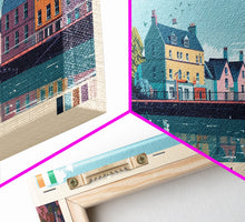 Load image into Gallery viewer, Dundalk, Ireland Panoramic Canvas Print, Dundalk, Ireland Painting, Ireland Art, Dundalk Travel Poster, Travel Art, Guest Room Painting