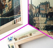 Load image into Gallery viewer, Dunfermline, Scotland Panoramic Canvas Print, Dunfermline, Scotland Painting, Scotland Art, Dunfermline Travel Poster, Travel Art, Living Room Painting