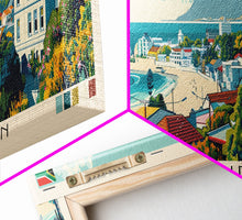 Load image into Gallery viewer, East London, South Africa Panoramic Canvas Print, East London, South Africa Painting, South Africa Art, East London Travel Poster, Travel Art, Guest Room Painting