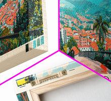 Load image into Gallery viewer, Envigado, Colombia Panoramic Canvas Print, Envigado, Colombia Painting, Colombia Art, Envigado Travel Poster, Travel Art, Guest Room Painting