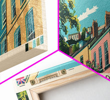 Cargar imagen en el visor de la galería, Exeter, England Panoramic Canvas Print, Exeter, England Painting, England Art, Exeter Travel Poster, Travel Art, Vacation Gift