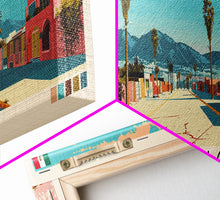 Load image into Gallery viewer, Tijuana, Mexico Panoramic Canvas Print, Tijuana, Mexico Painting, Mexico Art, Tijuana Travel Poster, Travel Art, Housewarming Gift