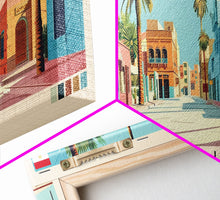 Carregar imagem no visualizador da galeria, al-Mansura, Egypt Panoramic Canvas Print, al-Mansura, Egypt Painting, Egypt Art, al-Mansura Travel Poster, Travel Art, Vacation Gift