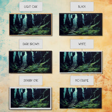 Cargar imagen en el visor de la galería, Fantasy Forest with Temple Steps, Wall Decor, Ready To Hang Framed Canvas Print, Oversize Wall Art