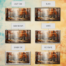 Load image into Gallery viewer, Beautiful Fall Centerpiece Landscape Painting Framed Canvas Print, Fall Decor, Thanksgiving Decor, Autumn Decor, Home Decor Fall Decorations