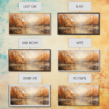 Carregar imagem no visualizador da galeria, Fall Centerpiece Landscape Painting Canvas Print, Autumn Decor, Fall Centerpiece, Fall Home Decor, Fall Wall Decor, Fall Home Decor