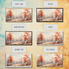 Cargar imagen en el visor de la galería, Fall Centerpiece Landscape Painting Canvas Print, Autumn Decor, Fall Centerpiece, Fall Home Decor, Fall Wall Decor, Seasonal Decor