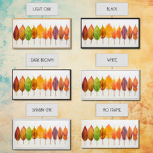 Cargar imagen en el visor de la galería, Fall Leaves Photography Study, Framed Canvas Print, Fall Decor, Autumn Decor, Fall Centerpiece, Seasonal Art, Fall Centerpiece