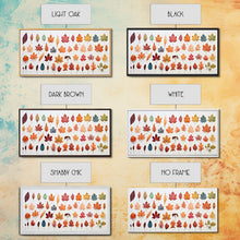 Cargar imagen en el visor de la galería, Fall Leaves Photography Study, Framed Canvas Print, Fall Decor, Autumn Decor, Fall Centerpiece, Seasonal Art, Fall Centerpiece