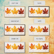 Carregar imagem no visualizador da galeria, Autumn Leaves Centerpiece, Photography Study, Framed Canvas Print, Fall Decor, Autumn Decor, Seasonal Art, Fall Centerpiece, Fall Art