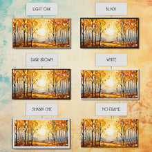 Load image into Gallery viewer, Beautiful Fall Decor Framed Canvas Print, Autumn Decor, Fall Wall Art, Above Mantle Wall Art, Art For Mantle Wall Art