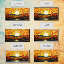 Carregar imagem no visualizador da galeria, Abstract Nature Fall Wall Art, Fall Home Decor, Autumn Wall Art, Fall Leaves, Farmhouse Fall Decor, Canvas Wall Art, Panoramic Art