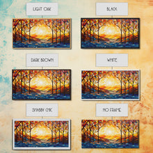 Carregar imagem no visualizador da galeria, Abstract Art Print, Botanical Art, Sunset Wall Art, Vibrant Art, Autumn Print, Fall Wall Art, Canvas Art Print, Wall Hanging, Panoramic Art