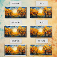 Carregar imagem no visualizador da galeria, Fall Wall Art, Abstract Nature Print, Sunset Art, Fall Leaves, Country Home Decor, New Homeowner Gift, Canvas Wall Art, Wall Hanging