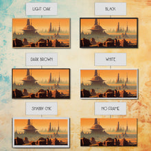 Carregar imagem no visualizador da galeria, Futuristic Alien Desert World, Scifi Art, Framed Canvas Print, Cool Wall Art