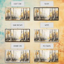 Carregar imagem no visualizador da galeria, Canvas Print Of Abstract Birch Oil Painting, Large Original Art, Fall Birch Forest ,Contemporary Living Room Wall Art Decor