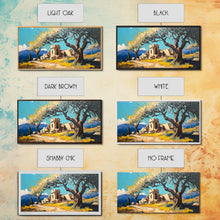 Load image into Gallery viewer, Ancient Roman Ruins, Framed Canvas Print, Old World Art, Olive Tree Amongst The Ruins, Living Room Decor