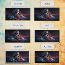 Carregar imagem no visualizador da galeria, Aegir, God Of The Sea, Framed Canvas Print, Norse Mythology, Norse Art, Living Room Wall Art