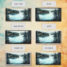 Load image into Gallery viewer, Blue Lake Art | Framed Canvas Print | Blue Lake Painting | Lake House Decor | Guest Room Landscape Painting | Crater Lake Painting