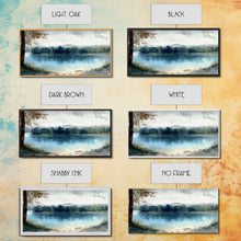 Load image into Gallery viewer, Blue Lake Art | Framed Canvas Print | Blue Lake Painting | Lake House Decor | Guest Room Landscape Painting | Wallowa Lake Painting