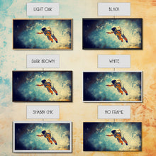 Load image into Gallery viewer, Astronaut In Space Wall Decor, Galaxy Wall Art, Outer Space Wall Art, Panoramic Wall Decor, Canvas Print, Wall Art, Framed Canvas Art